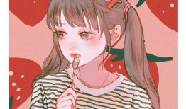 女孩趴着吃瓜头像动漫,动漫女孩的悠闲夏日时光